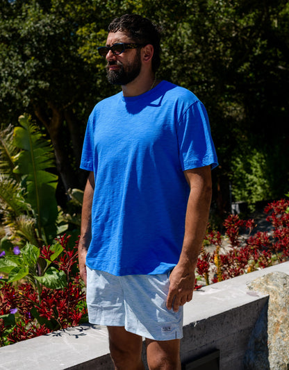 SOLID BLUE - SLUB PIMA TEE