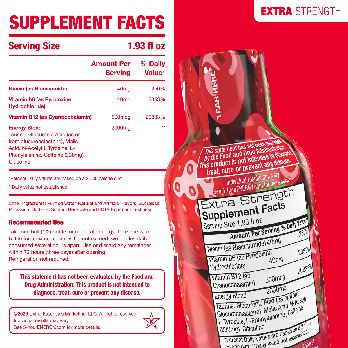 Berry Flavor Extra Strength 5-hour ENERGY Shots