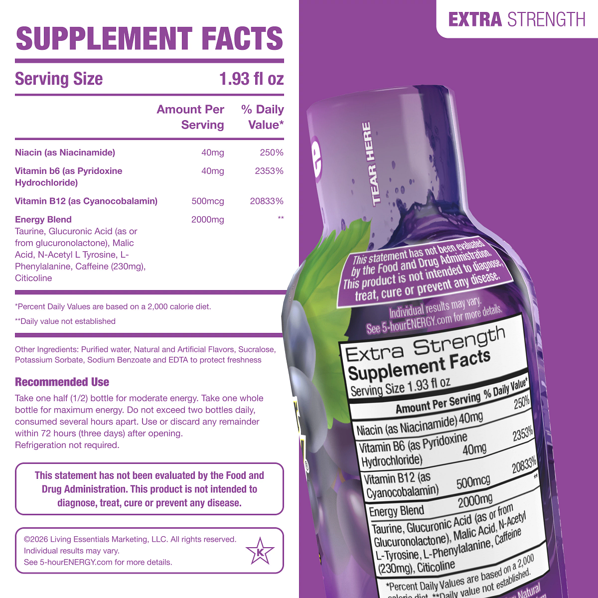 Grape Flavor Extra Strength 5-hour ENERGY Shots
