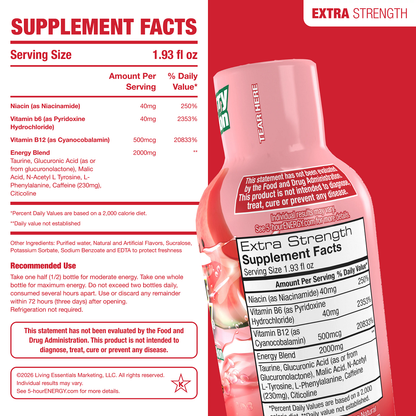 Strawberry Watermelon Flavor Extra Strength 5-hour ENERGY Shots