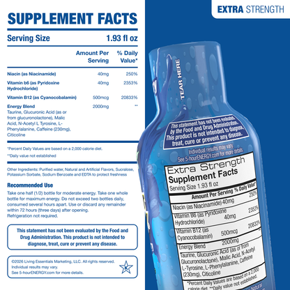 Blue Raspberry Flavor Extra Strength 5-hour ENERGY Shots