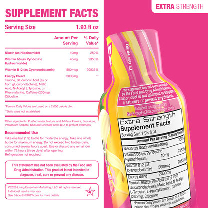 Strawberry Banana Flavor Extra Strength 5-hour ENERGY Shots