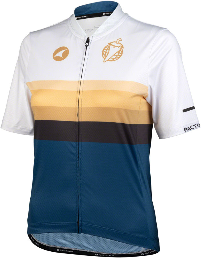 Salsa Latitude Women's Jersey - White Navy Blue Black  w/ Stripes 2X-Large