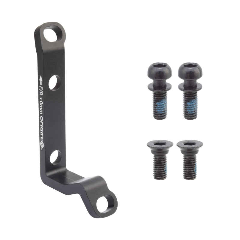 Origin8 Vise Post Mount to Flat Mount Disc Adapter  140mm/160mm/180mm Post Mount Flat Mount Black 0mm