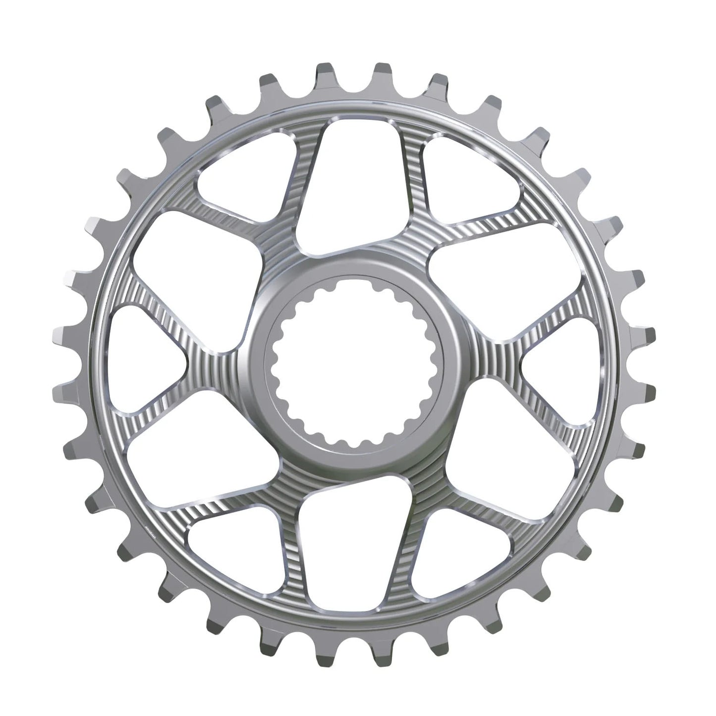 Works Components Round Chainring Shimano DM 34T Boost 3mm Slv