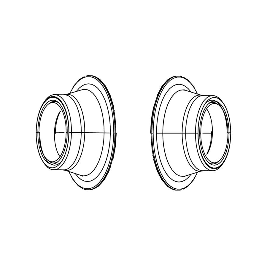 Zipp 77 Disc Conversion Caps for Front 100 x 15mm Thru Axle