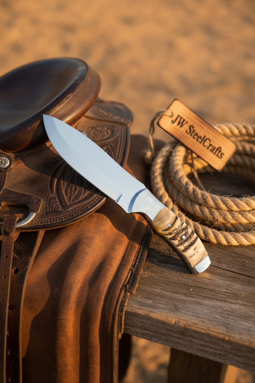Handmade Loveless Style Bowie Knife Mirror-Polished Full Tang Collector Blade