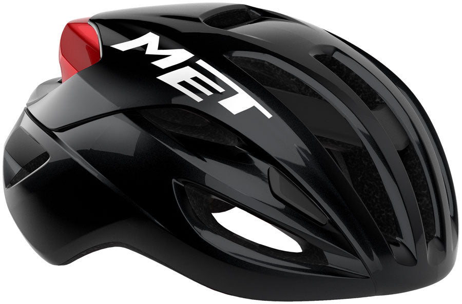 MET Rivale Helmet - Black/Red Glossy Small