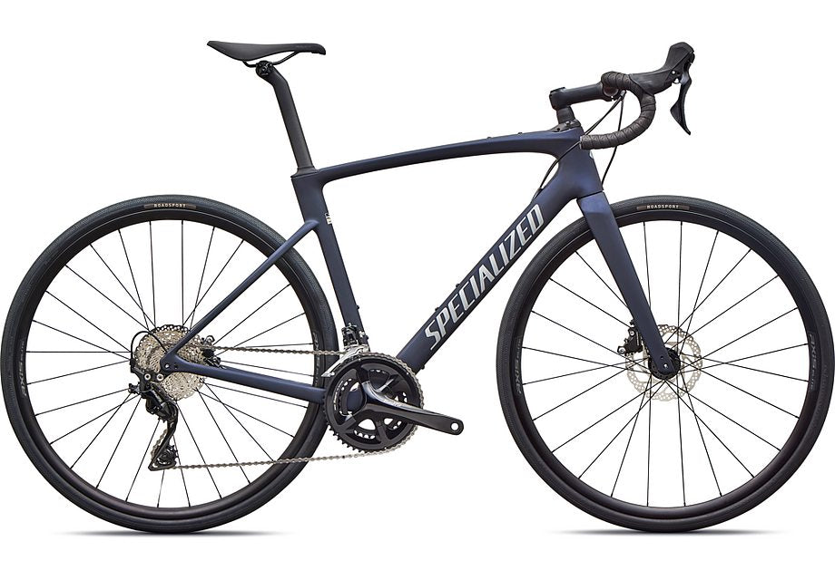 2027 Specialized Roubaix Base Bike Satin Deep Marine Metallic/Shadow Silver 44