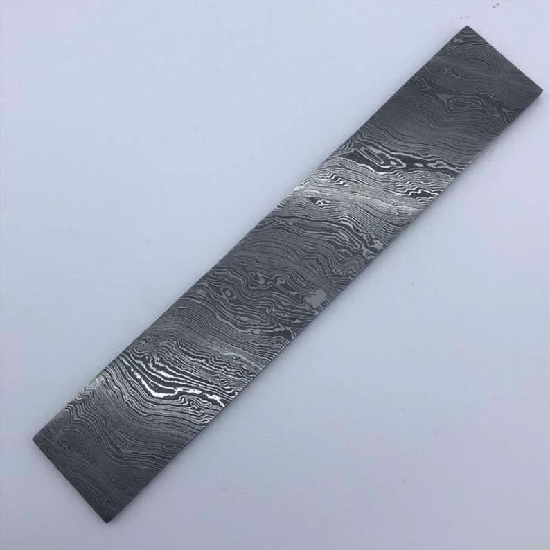 10" Quality Handmade damascus Steel Blank billet with 4.8mm thickness DE-0053