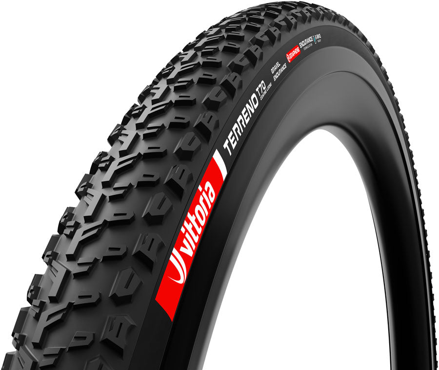 Vittoria Terreno T70 Coarse Loose Tire - 700 x 50 Tubeless Folding BLK Gravel Endurance Graphene G2.0 E-Bike