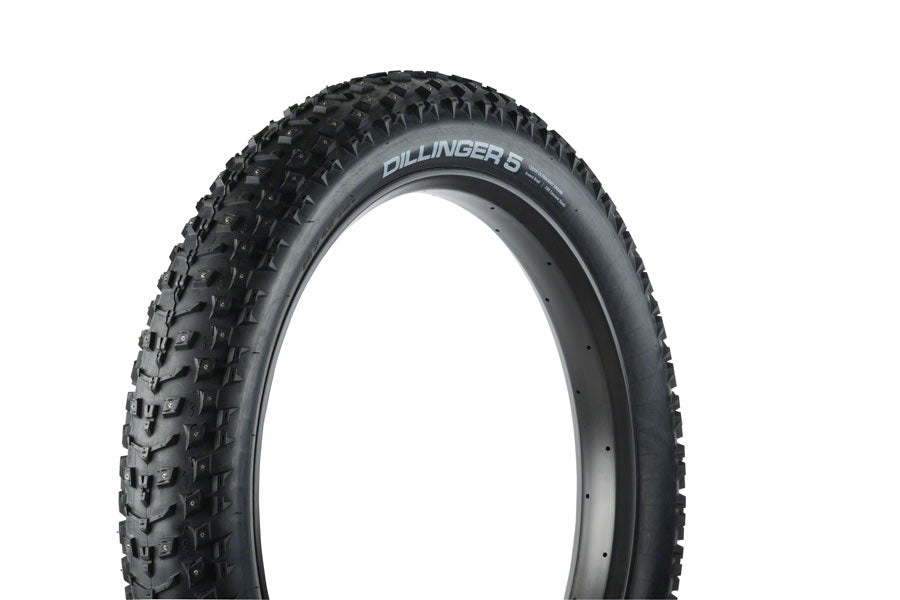 45NRTH Dillinger 5 Tire - 26 x 4.6 Tubeless Folding BLK 60 TPI 258 Carbide Steel Studs