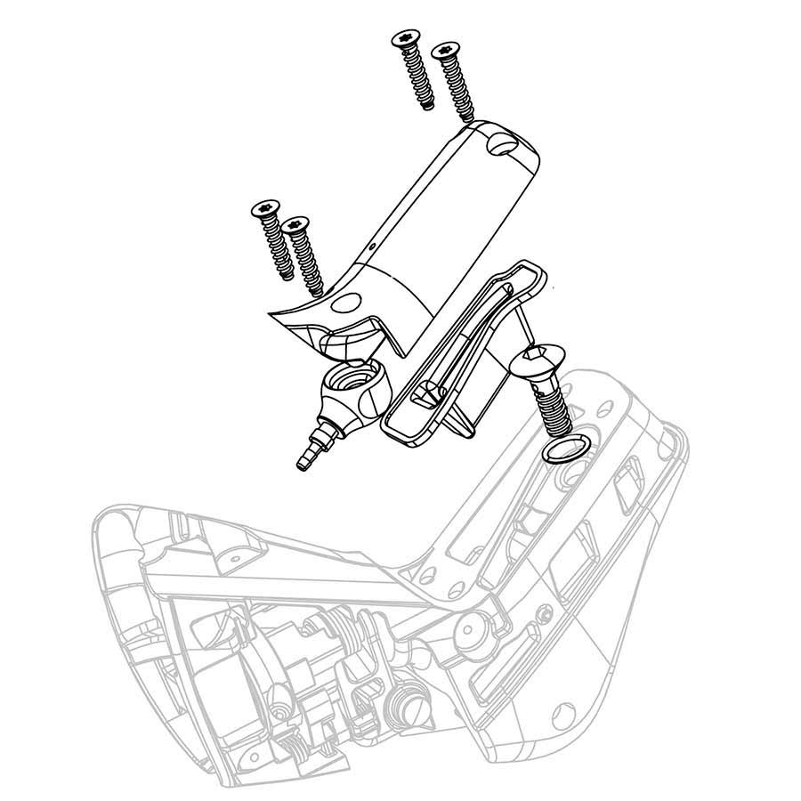 SRAM HRD/HRR Shift Lever Reservoir Cap/Bladder/Cap Screws Kit - Rear