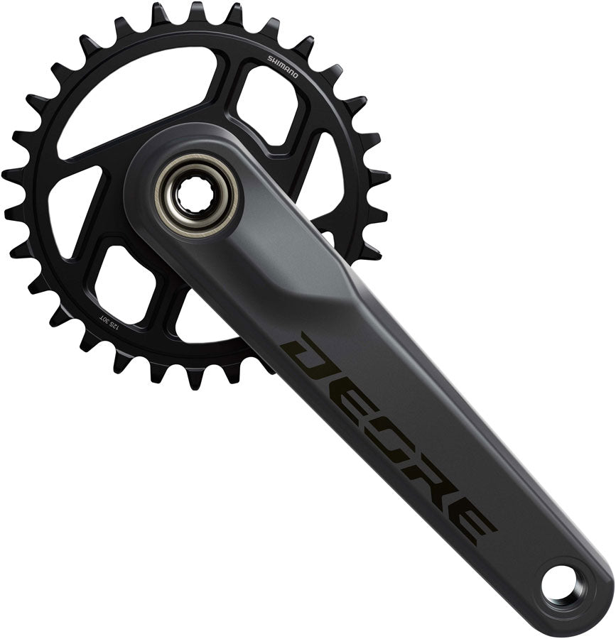 Shimano Deore FC-M6200 Crankset - 165mm 12-Speed 30t 55mm Chainline Dark Gray/BLK