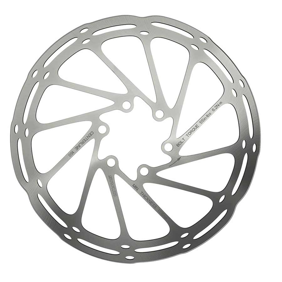 SRAM CenterLine Disc Brake Rotor - 180mm 6-Bolt Silver