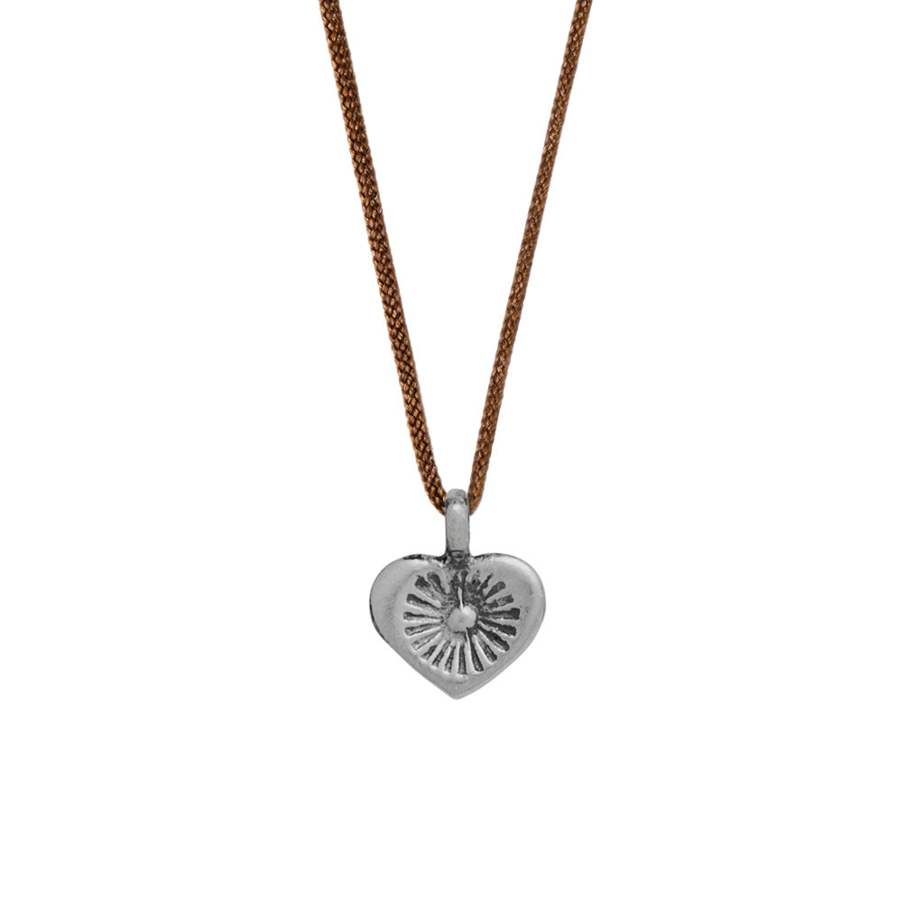Bronwen Tiny Charm Necklace Happy Heart Silver Necklace