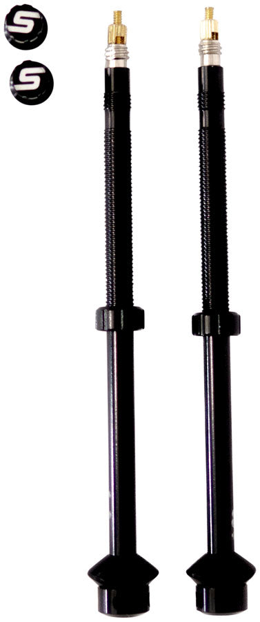 Stan's Tubeless Universal + Valve Stems -  Alloy Deep Pair 85mm Black