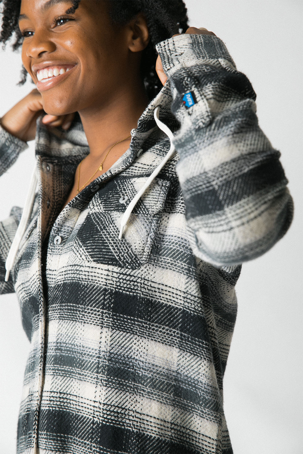 Flannel hoodie women's online