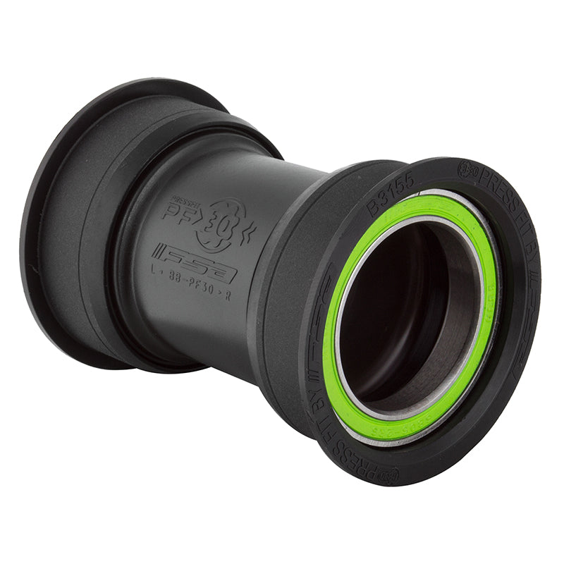 FSA Road Bottom Bracket Ceramic Bearings PressFit 30 Shell BBright Frame Standard – BLK
