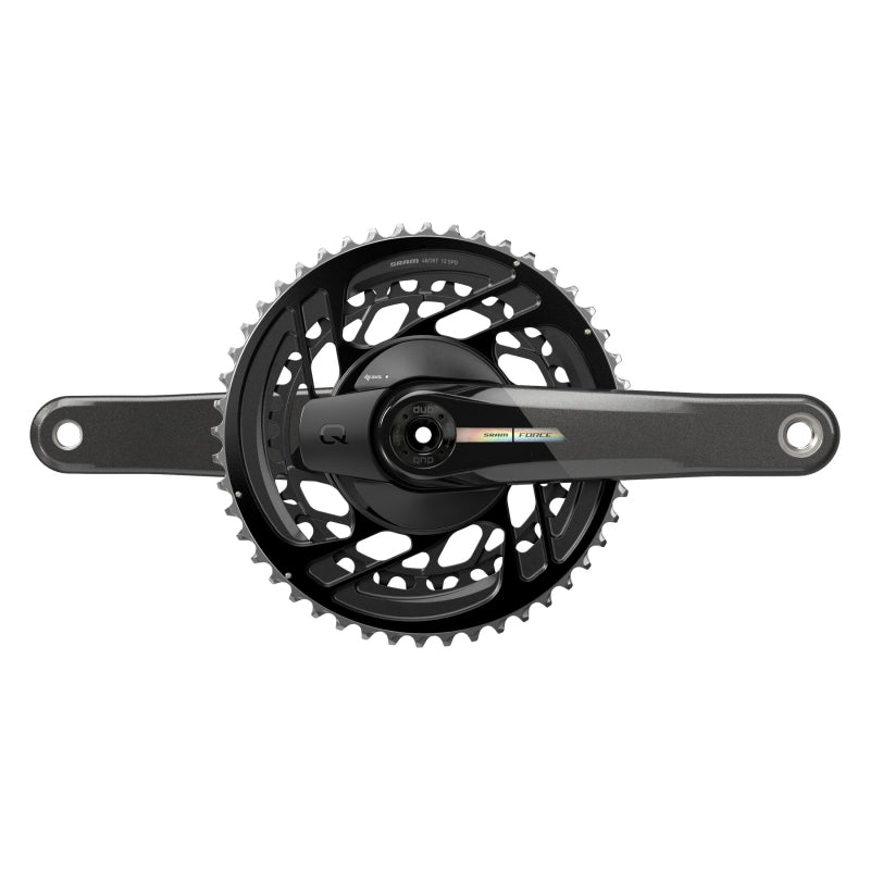 SRAM Force AXS Power Meter Crankset - 170mm 2x 12-Speed 46/33t Direct Mount DUB Spindle Interface Iridescent Gray D2