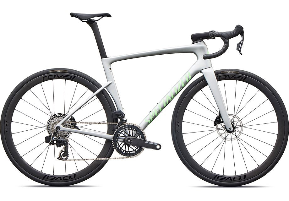 2027 Specialized Tarmac Sl9 Expert Axs Bike Gloss Silver Dust / Powder Lime 44