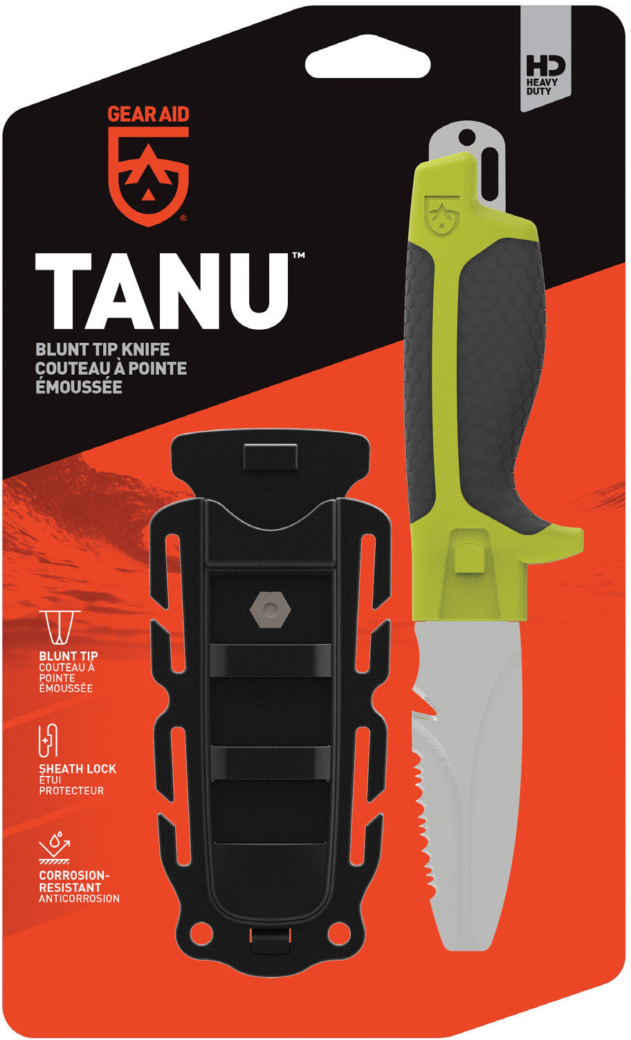 Tanu Blunt Tip Knife, Green