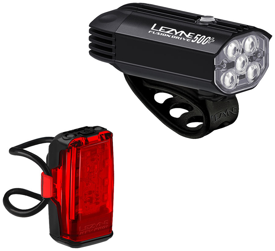 Lezyne Fusion Drive 500+/KTV Drive Pro+ Headlight/Taillight Set