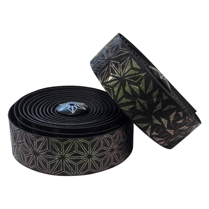 Supacaz Super Sticky Kush Star Fade Refractor  Refractor Emerald bar tape