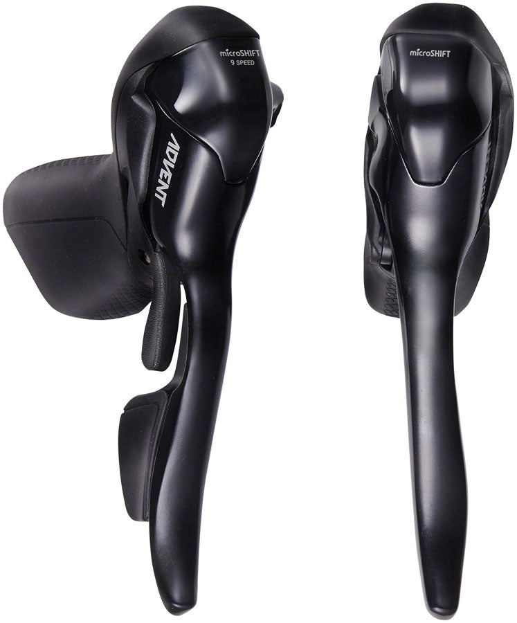 microSHIFT ADVENT Drop Bar Shifter Lever Set - 1x9 Speed BLK ADVENT Compatible Only