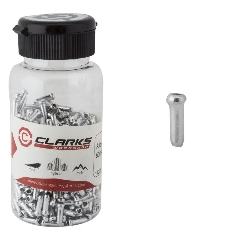 Clarks Cable Tips  Silver Bottle of 500