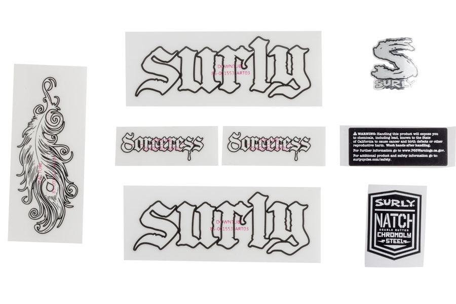 Surly Sorceress Decal Set - White