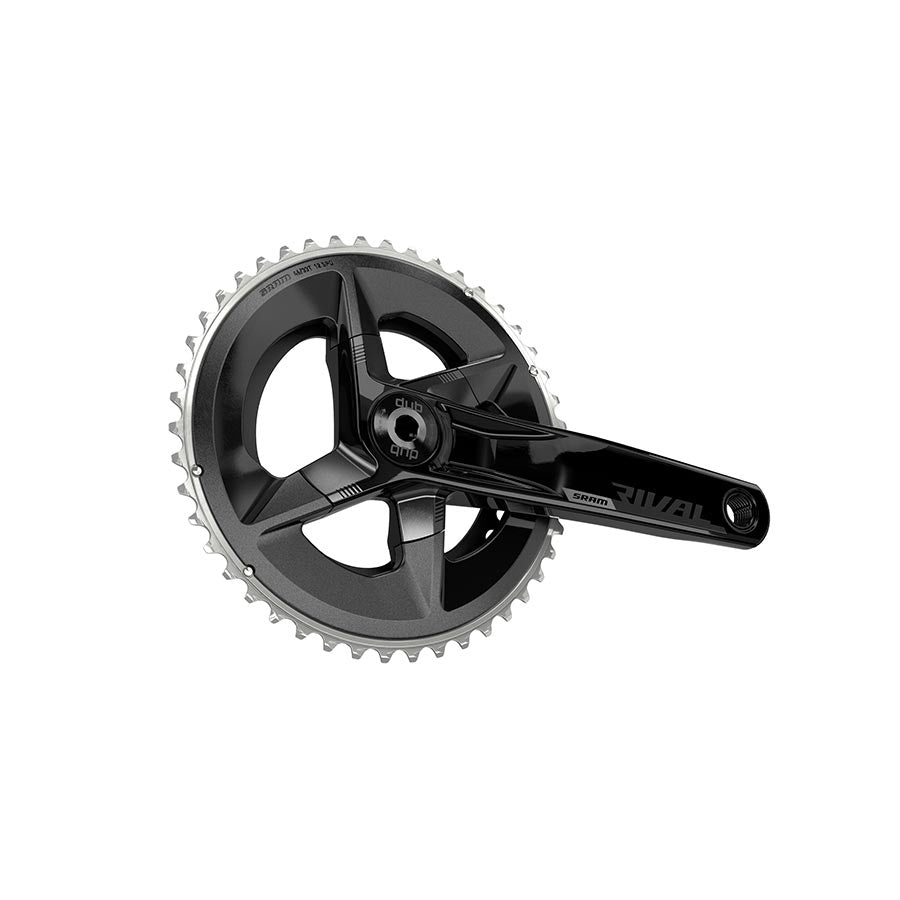 SRAM Rival D1 2x Crankset Speed: 12 Spindle: 28.99mm BCD: 107 46/33 DUB 172.5mm Black Road Disc