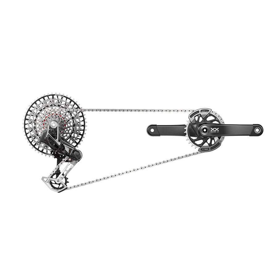 SRAM XX T-Type Eagle AXS Groupset 165mm Blk