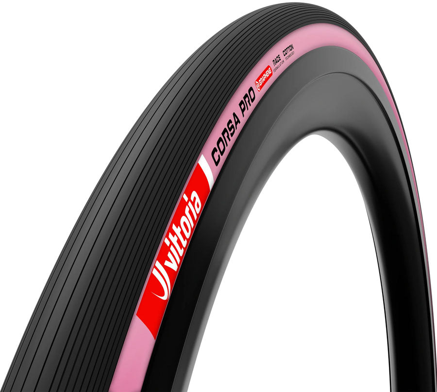 Vittoria Corsa Pro Tire - 700 x 28 Tubeless Folding Pink/BLK 4C Race Graphene G2.0