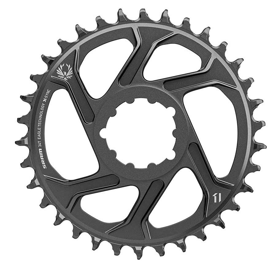SRAM X-SYNC 2 Steel 3mm Chainring Teeth: 34 Speed: 11/12 BCD: Direct Mount Single Steel Black