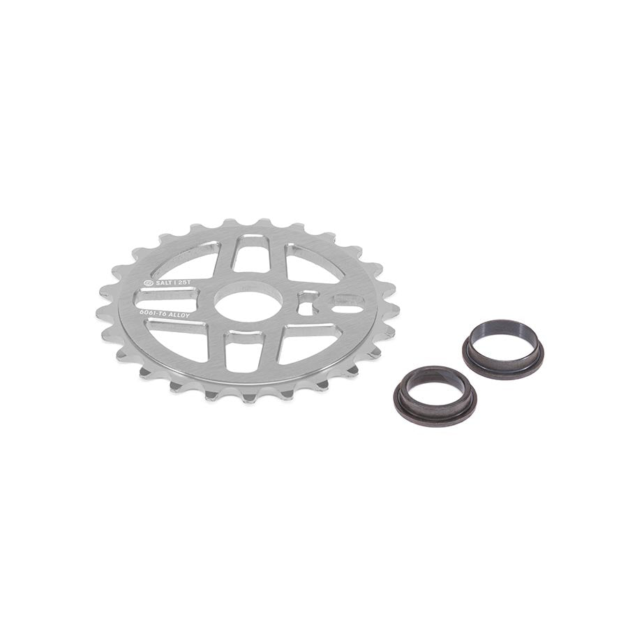 Salt Pro Chainring Teeth: 25 6061-T6 Aluminum Silver