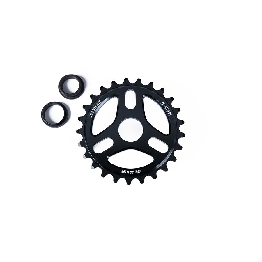 Salt Plus Trident Chainring Teeth: 25 6061-T6 Aluminum Black