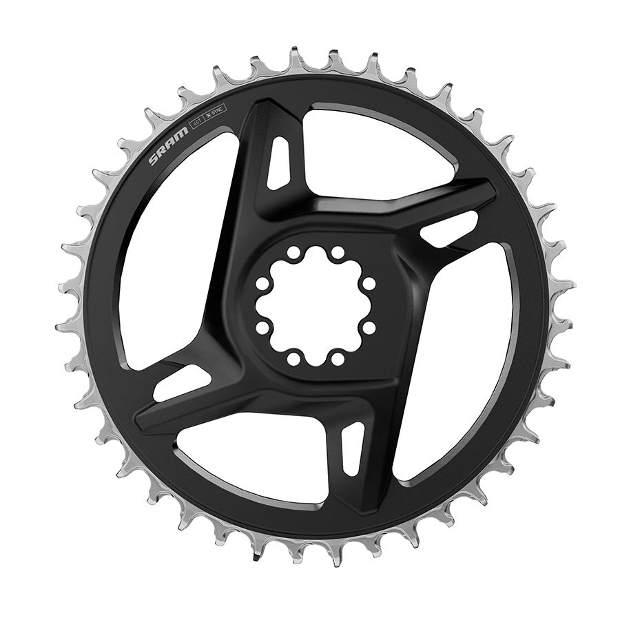 SRAM RED X-Sync Chainring - 38t 12/13-Speed 8-Bolt Direct Mount 6.5mm Offset BLK/Silver E1