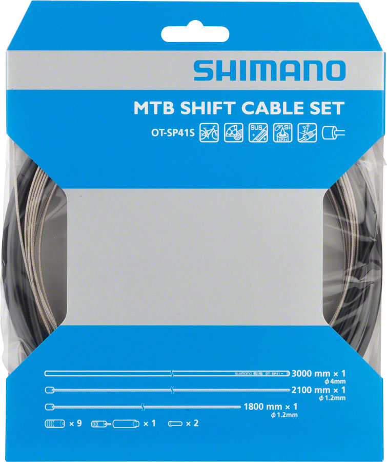Shimano Stainless MTB Shift Cable and Housing Set - Black