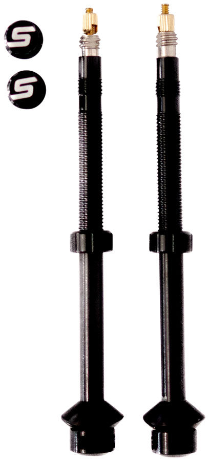 Stan's Tubeless Universal + Valves Stems - Alloy Deep Pair 65mm Black