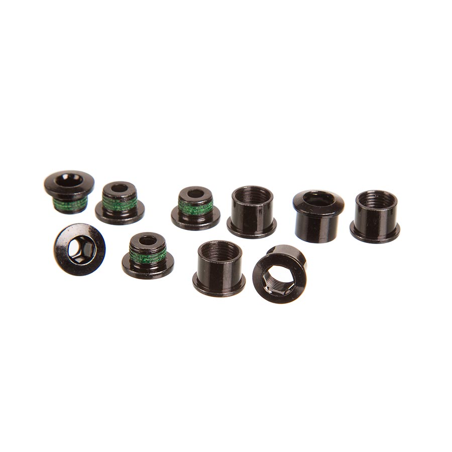 SRAM Road Double Chainring Aluminum Boltset 10 pieces BLK also fits SRAM Omnium Cranks