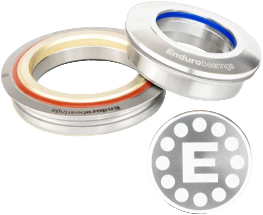 Enduro HDK-0010-S Maxhit Zero-Stack Headset Kit - ZS44/28.6 Upper | ZS56/40 Angular Contact Bearings Tapered Silver