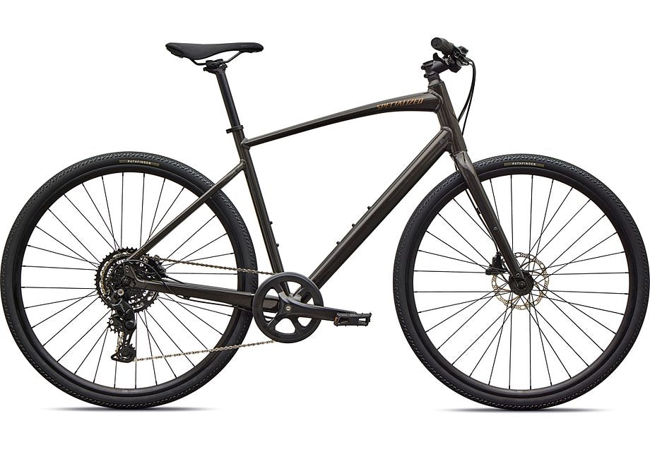 2026 Specialized Sirrus X 2.0 Km Bike Gloss Metallic Obsidian / Burnt Gold Metallic Frost Reflective M