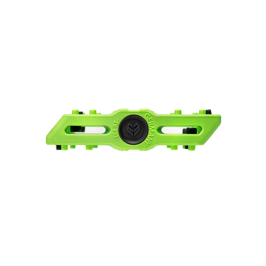 Eclat Contra Platform Pedals Body: Nylon Spindle: Cr-Mo 9/16'' Neon green Pair