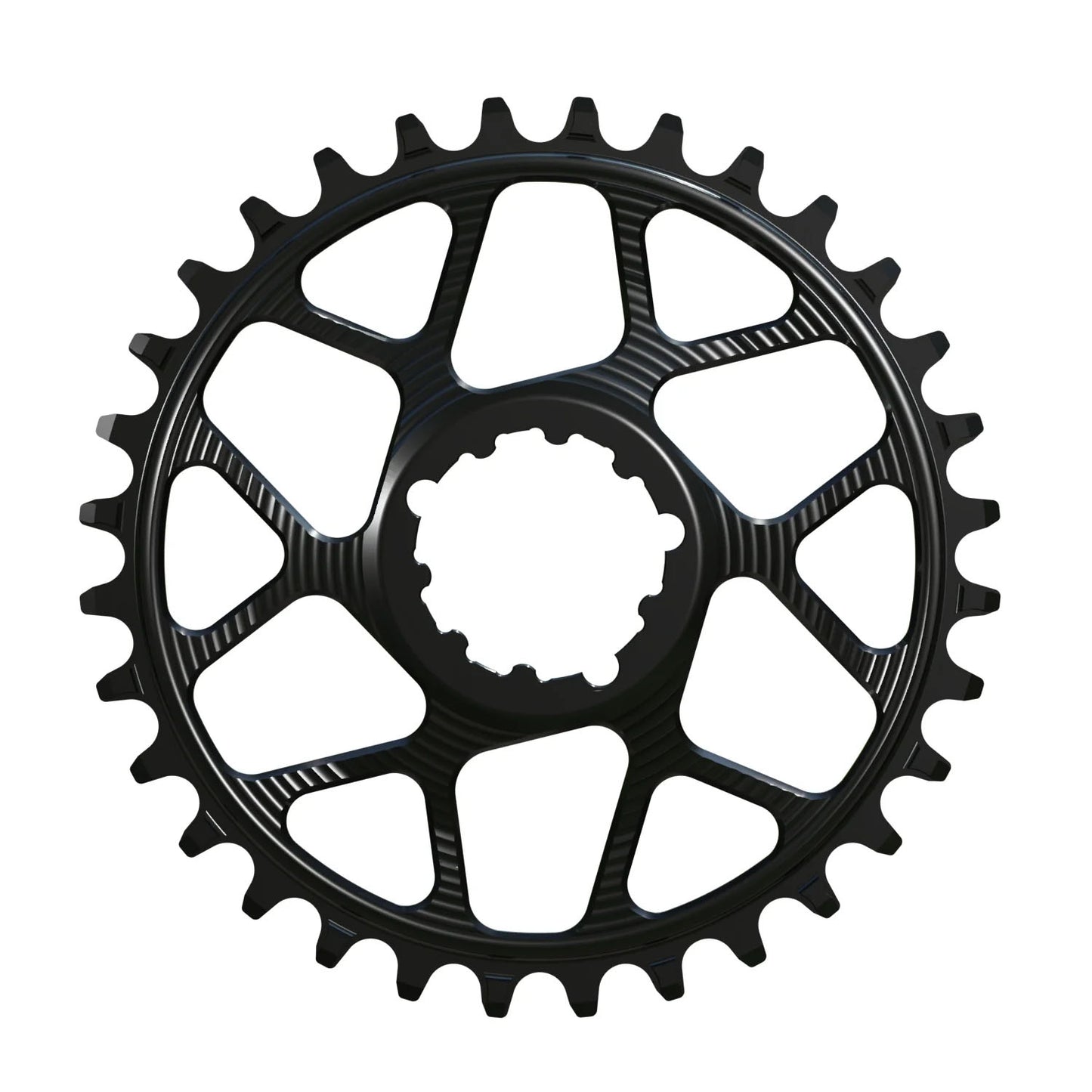 Works Components Round Chainring SRAM 3-Bolt 38T 6mm Offset Blk