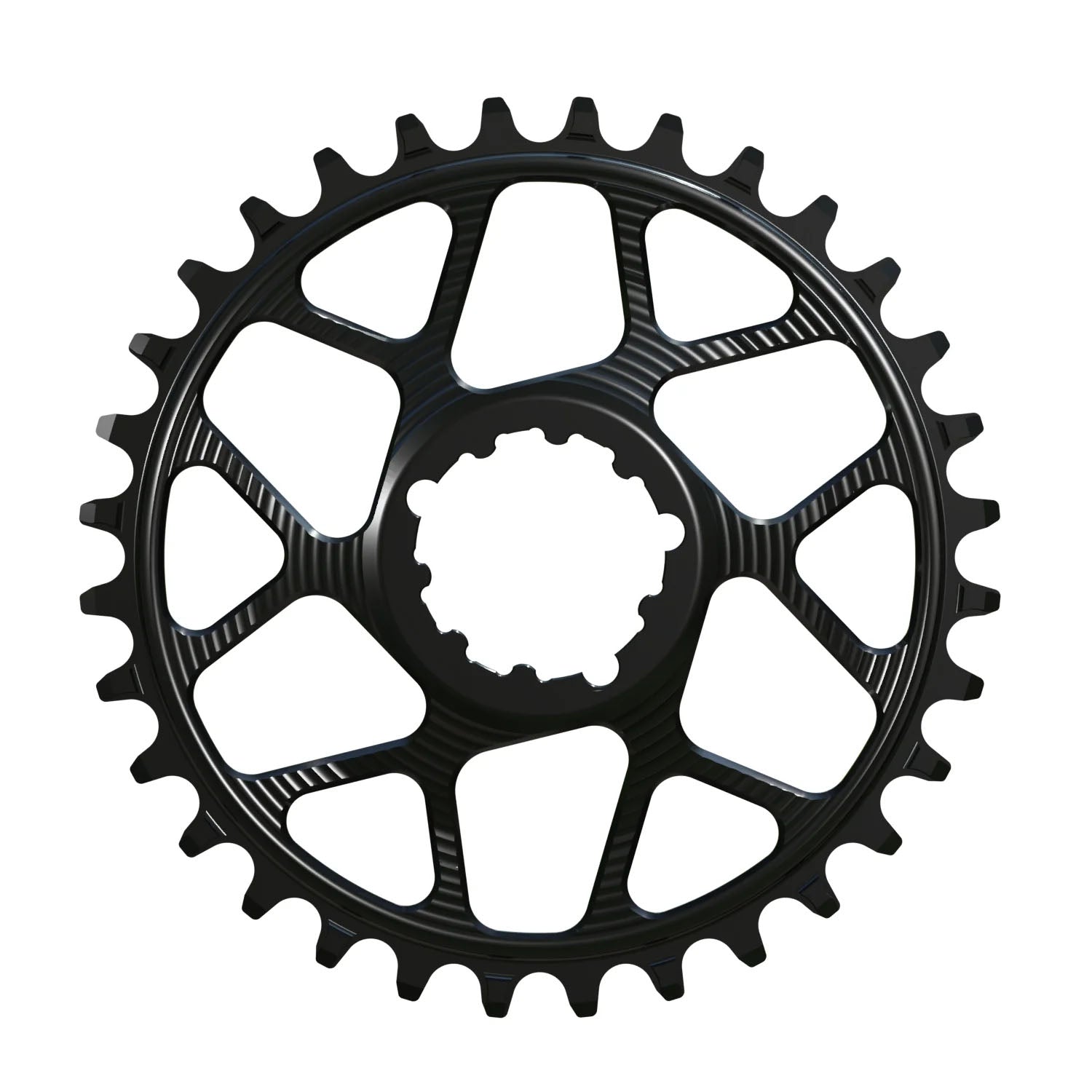 Works Components Round Chainring SRAM 3-Bolt 38T 6mm Offset Blk