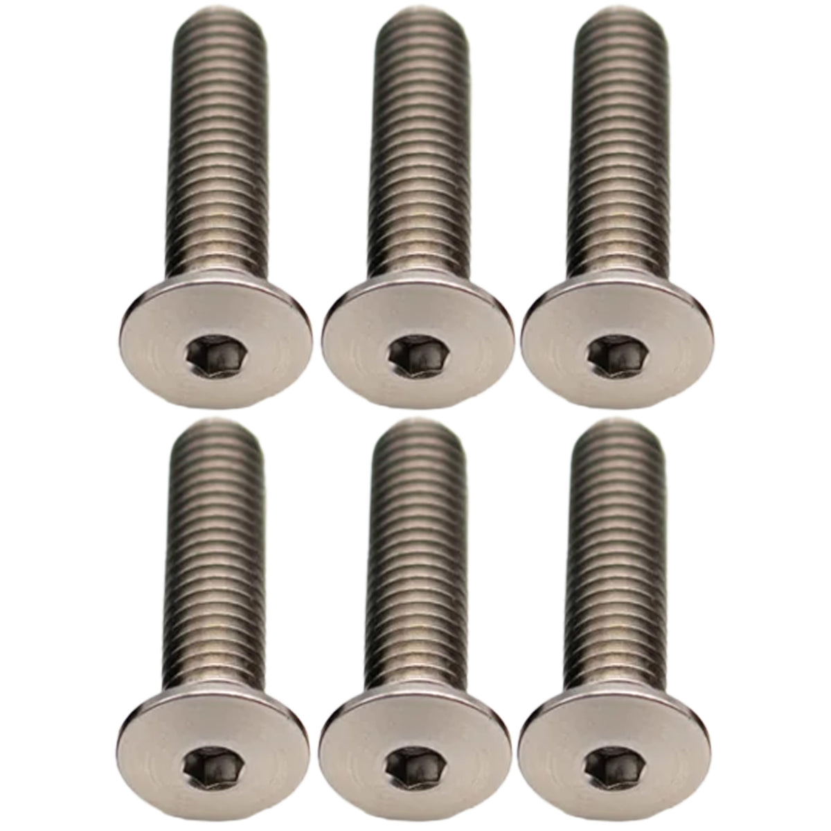 Better Bolts Titanium Water Bottle Cage Bolts20mm Silver 6/Count