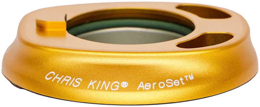 Chris King AeroSet 3 Headset Bearing Cap Assembly - For ENVE In-Route System Matte Gold 50th Anniversary