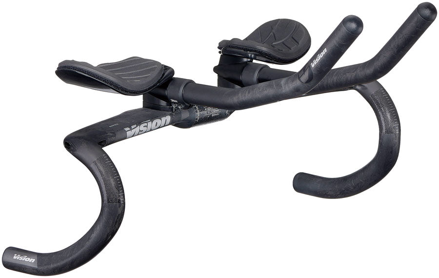 Vision Metron 4D Flat M.A.S. Handlebar Extensions 31.8mm ClampDiameter 440mm Width 290mm J-Bend Extensions – Carbon