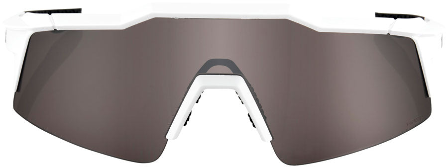 100% Speedcraft SL Sunglasses - Matte White/Hiper Silver Mirror Lens